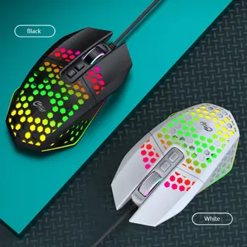 Kõrge Kvaliteediga USB Wired Gaming Mouse RGB Taustavalgustusega Kerge Gamer Optiline Hiir Reguleeritav Hiire Programmeeritavad Õõnes Sülearvuti Mängud
