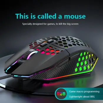 Kõrge Kvaliteediga USB Wired Gaming Mouse RGB Taustavalgustusega Kerge Gamer Optiline Hiir Reguleeritav Hiire Programmeeritavad Õõnes Sülearvuti Mängud