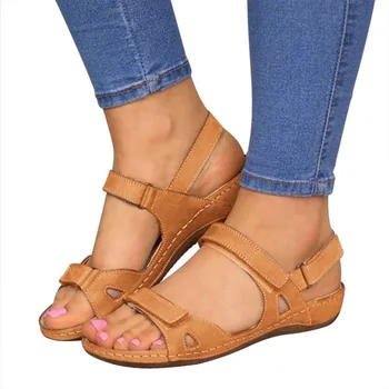 Naiste Suvel Avatud Varvas Mugavad Sandaalid Super Premium Pehme Ortopeediline Madala Kontsaga Kõndides Sandaalid Varba Korrektor Cusion 2020
