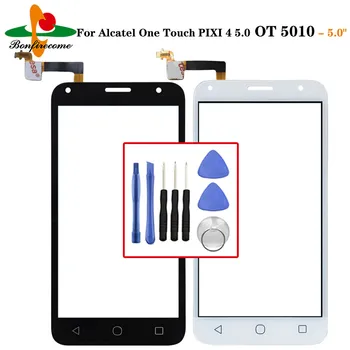 Eest Alcatel One Touch PIXI 4 5.0 OT 5010 5010D 5010E 5010G OT-5010 OT5010 Puutetundlik Digitizer Andur Välimine Klaas Objektiivi Paneel