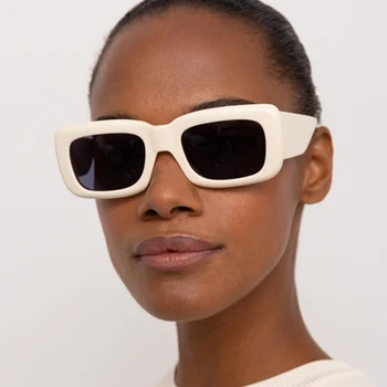 Retro Valge Ruut päikeseprillid Luksus Brändi 2021 Vintage Suur raam päikeseprillid Meestele Oculos Feminino Lentes Gafas De Sol UV400