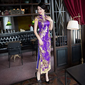 Kaasaegne Hiina Pulm Hommikumantlid Traditsiooniline Qipao Cheongsam Disain Õhtul Kleidi Tikandid Kleidid Vestido Oriental Pluss Suurus 4XL