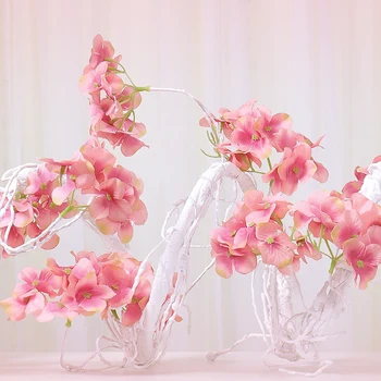 300cm Pulm Vanikud Lilled Kunstlik Hydrangea Lill Viinapuu Wisteria Rotangist DIY Sünnipäeva Seina Taustaks Kodu Kaunistamiseks