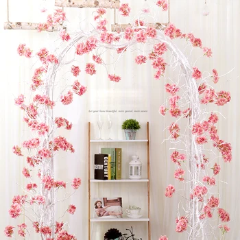 300cm Pulm Vanikud Lilled Kunstlik Hydrangea Lill Viinapuu Wisteria Rotangist DIY Sünnipäeva Seina Taustaks Kodu Kaunistamiseks