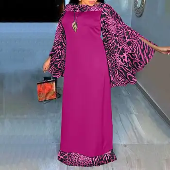 Naiste Elegantne Maxi Kleit Leopard Printida Segast Õhtu Poole Kleit 2021 VONDA Vabaaja Pikad Varrukad Rüü Femme Vestido