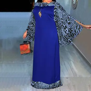 Naiste Elegantne Maxi Kleit Leopard Printida Segast Õhtu Poole Kleit 2021 VONDA Vabaaja Pikad Varrukad Rüü Femme Vestido