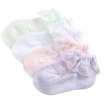 Bow Lace Beebi Sokid Vastsündinud Cotton Baby Tüdrukud Sokk Armas Printsess Stiilis Väikelapse Sokid Beebi Tarvikud Lastele