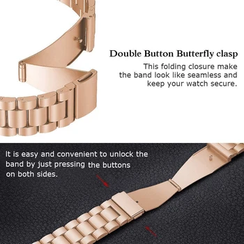 Rose Gold Roostevabast Terasest Lint ühildub Fitbit Eest 3 & Tasu 3 SE & Charge 4 Rihma Lisatasu Metallist Käevõru Asendamine