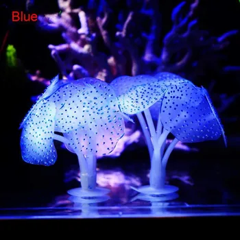 Akvaariumi Kunstlik Helendav Coral Taimed Kala Tank Vee Maastiku Silikoon Millimallikas Kala Kuma Pimedas Veealuse Ornament