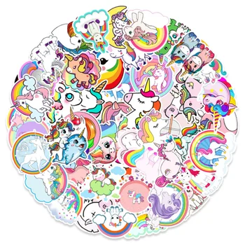 10/30/50TK Värvikas Rainbow Unicorn Graffiti Teenetemärgi Rula Rider Konto Sülearvuti Veekindel Kleebis Mänguasjade Hulgimüük