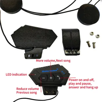 Mootorratta Kiiver Intercom Bluetooth Peakomplekti, Traadita Automaatne Mälu Kõrvaklapid Koos Sisseehitatud Kõlar Hands-free Kõrvaklapid