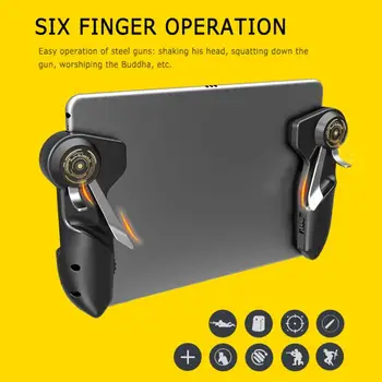 2021 Uue Mobiili PUBG Game Controller For Ipad Tablett Kuus Sõrme Mäng Juhtnuppu Käepide Eesmärk Nuppu, L1R1 Tukk Gamepad Vallandada