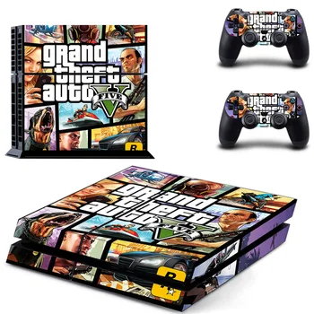 Grand Theft Auto V (GTA 5 PS4 Naha Kleebis Decal Sony PlayStation 4 Konsoolile ja 2 Töötleja Naha PS4 Vinüül Kleebis Tarvik