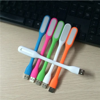 Mini Kaasaskantav USB LED-Lamp, 5V 1.2 W Super Ere Raamat Valgusega lugemislamp Power Bank ARVUTI Sülearvuti Notebook Juhuslik värv