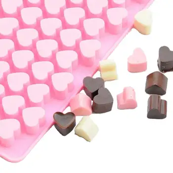 Silikoon Šokolaad Vormidesse 3D Südame Kuju Bakeware Candy Pundunud Plaadi Kook Hallitusseened Lihtne Demoulding Küpsetamiseks Tähed Lill