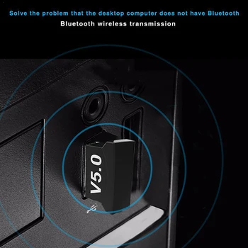 USB-Bluetooth-5.0 Traadita Heli Muusika Stereo-Adapter Dongle Vastuvõtja TV PC Toetada Windows Android Linux TASUTA RTOS