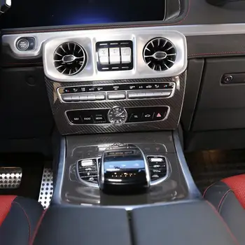 Auto Interjööri Aksessuaarid Benz G-Klass W463 2019 2020 Päris Carbon Fiber Center Console Mode Nuppu Raami Sisekujundus