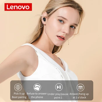 Lenovo HT18 Juhtmeta Kõrvaklapid TWS Tõsi, Bluetooth Kõrvaklapid Stereo HD Earbuds koos mic-Peakomplekti Suur Aku 1000mAH Aku kast