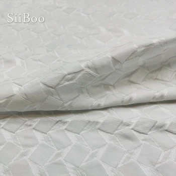 Siiboo värviga reljeefse tekstuuriga jacquard brocade kangast naiste kleit püksid Tissu jacquard foncé sp6341