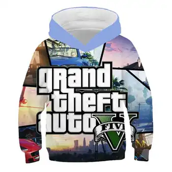 Poisid Grand Theft Auto Mängu GTA 5 Sviitrid Sügisel GTA5 Laste Rõivad jaoks Cotton Baby Kids Hupparit Särgid, Pusad
