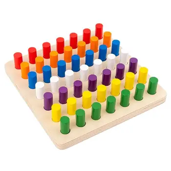 Montessori Mänguasi Värv Sõrme Ahne Juhatuse Puidust Pardal Paigaldamisel Kinni Luure Arengu Värvi Diskrimineerimise Mänguasjad