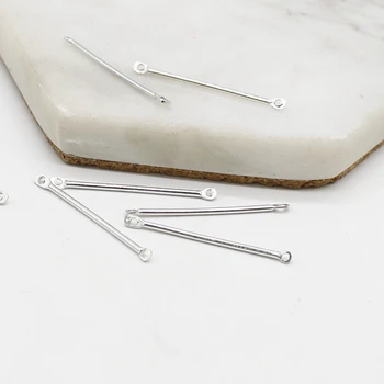 20pcs/silindriline connecting rod kõrvarõngad metallist varras kõrva konks clip DIY käsitöö ehted tarvikud
