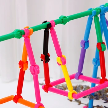 53Pcs Käsitöö Baby Plastic Luure Pulgad Haridus-ehitusplokid Mänguasjad