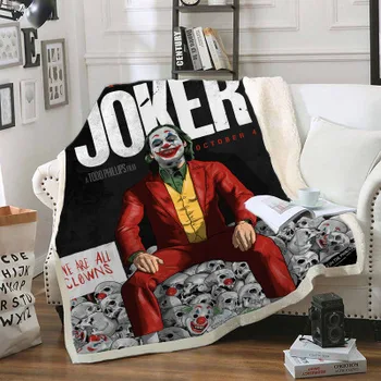 Hot Müük Joker 3D Trükitud Fliis Tekk Täiskasvanud Tekid Jaoks Voodit Paks Tekk, Mood Bedspread Sherpa Viska Tekk Täiskasvanud Lapsed