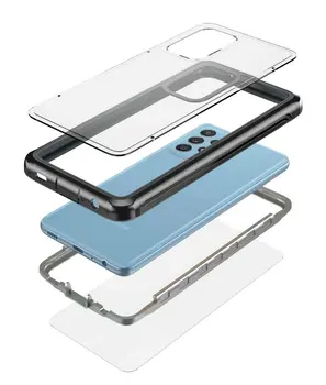 Põrutuskindel Armor Telefon Case For Samsung Galaxy A52 52 Täielik Kate Kaitseraua Samsung A72 72 Läbipaistev Tagasi Kest Juhtudel