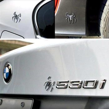 Universaalne 3D Auto Kleebised Metallist Spider Kuju Emblem Chrome Veoauto Auto Motorcyle Decal Kleebis Auto Stiil Kaunistamise Tarvikud
