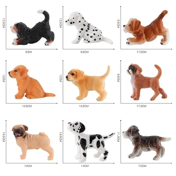1tk Simulatsiooni Mops Koer Loomade Mudel Kääbus Figuriin Home Decor Haldjas Aia Kaunistamiseks Kaasaegne Sisustus, Käsitöö, 10 Stiilid