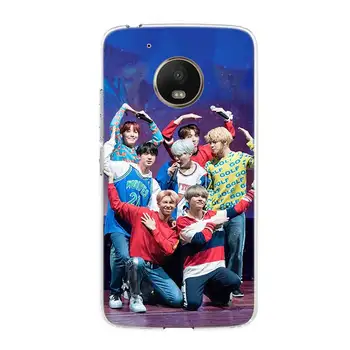 Korea populaarne KPop meeskonna Puhul Motorola Moto G8 Võimsus G7 E5 Mängida G5 G6 G5S Pluss Läbipaistev Telefon Coque