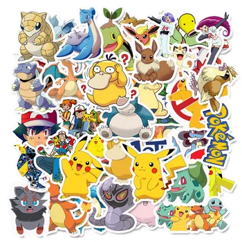 10/50/100tk/Set Koomiks Anime Pokemon Kleebised Kawaii Pikachu Jalgratta Sülearvuti Rula Kitarr Lapsed Veekindel Mänguasjad