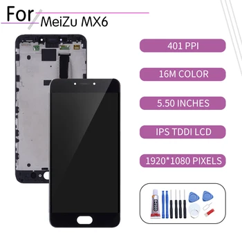 Algne Jaoks Meizu MX6 LCD Puutetundlik Digitizer Assamblee Meizu Mx6 Ekraan Raami Asendamine M685Q M685H M685M M685C